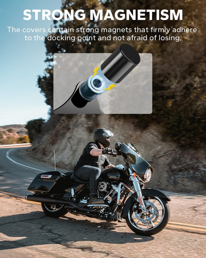 Amazicha 4 PCS Black Docking Hardware Cover Kit Compatible with Harley Davidson Touring Electra Glide Road King Street Glide 2009-later - Image 3